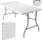 Kerge kaasaskantav telkimislaud - 1.5m/1.8m Trestle v&auml;litingimustes toitlustamiseks, piknikuteks, grillimiseks - lihtne kaasas kanda sisseehitatud k&auml;epidemetega, toetab 150kg - ideaalne telkimiseks ja tagavarak&uuml;lastuseks