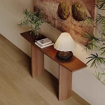 SLCXDPAT Konsolentisch aus Massivholz, Eingangstisch Flurtisch, Bauernhaus-Stil, f&uuml;r Wohnzimmer, Flur und Eingangsbereich(130cm/51.2in)