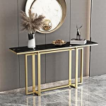 Konsolentisch, lihtsam Eingangstisch, 80 cm, Konsolentisch f&uuml;r Flur, Wohnzimmer (Schwarz 2)