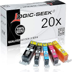 Logic-Seek Printerikassettide komplekt (20 tk) Canon MG5350 / MG5250 &uuml;hildub PGI525BK / CLI526BK / CLI526C / CLI526M / CLI526Y-ga.