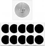 100 NFC-m&auml;rgise kleebiste pakk Must NFC kleebis Sildid Ntag215 Tag NFC kiip 504 baiti &Uuml;hildub TagMo iOS-i otseteede rakendusega ja k&otilde;igi NFC-toega seadmetega