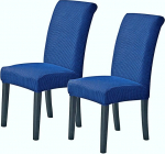 Howhic Dining Room Stretch Chair Covers Set of 2 Removable Washable Dining Chairs Slipcovers Seat Protectors Great Home Decor and Banquet Upholstery (Classic Blue, 2 Pack)