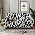 HOOBUY Printed Sofa Cover Stretch Couch Covers Patterned Two Seater Slipcovers for 2 Seater Cushion Couch Love Seat Set (BD, 2 Seater/Loveseat)