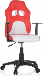 hjh OFFICE TEEN RACER AL Kids Chair with Armrests - Red/White