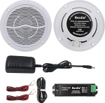 Herdio 6,5-tolline 120-vattine Bluetooth-k&otilde;lar, veekindel sisseehitatud k&otilde;lar, sisseehitatud heli, sobib ideaalselt sise- ja v&auml;litingimustesse, magamistuppa, kodukino, kaetud verandale (valge)