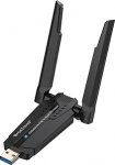 BrosTrend AXE5400 WiFi 6E WLAN Stick Linux Ubuntu, Mint, Debian, Raspberry Pi OS, Kubuntu, Zorin, LMDE, Mate jne. jaoks. Tri-Band 6GHz / 5GHz / 2.4GHz, High Gain USB WLAN adapter arvutile pika ulatusega