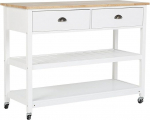 Navarino Large Serving Trolley Country House Style White