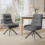 S&ouml;&ouml;gitoa p&ouml;&ouml;rlevad toolid, 2 komplekt, 360&deg; p&ouml;&ouml;ratavad s&ouml;&ouml;gitoolid, k&ouml;&ouml;gitoolid, polsterdatud toolid, &scaron;enill, k&otilde;rge seljatoega ja metallist jalad s&ouml;&ouml;gitoa, k&ouml;&ouml;gi jaoks,