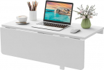 FANTASK Folding Wall Table, Floating Desk, Folding Wall Table, Space Saving Kitchen Table for Kitchen, Dining Room, Study (White)