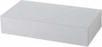 King Home M1106047/B Tambuuritud riiul MDF-sahtliga, valge, puidutehnoloogia, valge, 48 x 25 x 10 H