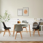 S&ouml;&ouml;gilauakomplekt valge ja 4 tooliga S&ouml;&ouml;gitoa komplekt k&ouml;&ouml;gi s&ouml;&ouml;gitoa kontorisse must + hall