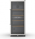 Corber&oacute; CFKWC91SWDZ Veinikapp 200L, 91 pudelit, staatiline ventilaatoriga, must klaasuks, kahetsooniline, LED-valgustus, 4 puidust riiulit, 45 dB, energiat&otilde;husus G