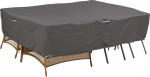 Classic Accessories Ravenna universaalne aiam&ouml;&ouml;bli kate, rebenemiskindel materjal tuulutusavadega, kaitse k&otilde;ikide ilmastikuolude eest, tume tumesinine/seene/espresso (355 x 178 x 76 cm, X-LARGE)