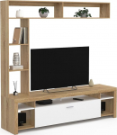 IDMarket - TV kapp ja riiulid 170 cm Malo puit ja kapp valge