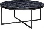 FineBuy Design kohvilaud, l&auml;bim&otilde;&otilde;t 80 cm, marmorist v&auml;limus, metallist raamiga elutoa laud, diivanilaud, &uuml;mmargune laud, elutuba, k&uuml;ljelaud