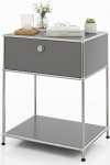 Floordirekt Concept Epure MK-139 metallist riiul, k&uuml;ljelaud - hall, kroom, 63 K x 50 L x 40 S cm - moodulitesse &uuml;hendatav moodsa disainiga metallist riiul elutuppa, kontorisse, esikusse - &ouml;&ouml;kapinurk