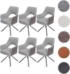 Mendler 6 s&ouml;&ouml;gitoolist koosnev komplekt HWC-K30 K&ouml;&ouml;gitooli Recliner tool P&ouml;&ouml;ratav autopositsioon Kangas / Tekstiil MVG - Cord tumehall