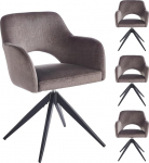 4 s&ouml;&ouml;gitooli komplekt, p&ouml;&ouml;ratav t&ouml;&ouml;stuslik, 360&deg; p&ouml;&ouml;rlemisfunktsioon m&auml;luefektiga, automaatne l&auml;htestamine, veluurkate, metallraam, k&ouml;&ouml;gitool s&ouml;&ouml;gituppa, k&ouml;&ouml;ki, kontorisse.