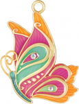 Hallmark Keepsake 1.3" Miniatuurne j&otilde;ulukaunistus 2024 Mini Paisley Butterfly Metal Gift for Her