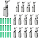 hankekaart 15 St&uuml;ck Lichterketten-Aufh&auml;nger-Haken, LED-Lichtstreifenhalter f&uuml;r 7 x 16 mm breite Streifen, Edelstahl-Kordel-Organizer zum Aufh&auml;ngen von Weihnachtslicht-Wand-Kabel-Lichterketten