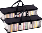 Imperius CD hoiukott, kaasaskantav l&auml;bipaistev PVC meedia ladustamise veekindel CD hoidja k&auml;epidemetega mahutab 48 CD-d, l&auml;bipaistev plastist CD kott albumite/m&auml;ngude/muusika/raamatute jaoks
