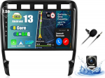 CAMECHO 8-tuumaline 4+64G autoraadio Porsche Cayenne 2002-2010, 9-tolline 2024 Update Android 13 traadita Carplay raadio Android auto koos tahavaate kaameraga Bluetooth WiFi Navi FM/RDS DSP Mirror LInk