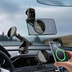 20 W magnetiline mobiiltelefoni hoidja autolaadija, [20 kg tugev iminapp ja ventilatsiooniklamber] 360&deg; p&ouml;&ouml;rlev kiirlaadimise traadita auto mobiiltelefoni laadimisjaamade laadimisfunktsiooniga iPhone 16 jaoks