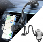 JNNJ auto tuuleklaasi telefonihoidja, universaalne auto iminapakett armatuurlaua mobiiltelefoni hoidja, auto mobiiltelefoni hoidja pika sulekaelaga, veoauto kaubiku jaoks (hall)