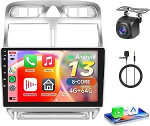 8 Core 4 + 64G: Hodozzy Carplay autoraadio Peugeot 307 2002-2013 Android autoraadio koos satelliitnavigatsiooniga, 9-tolline puuteekraan WiFi/GPS/RDS/FM/Bluetooth/USB/DSP-ga