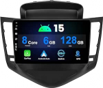 [6G + 128G] Android 15 Double DIN autoraadio Chevrolet Cruze J300 2008-2014 Carplay kaamera Canbus MIC Free tugi roolijuhtimine RDS 4G WiFi DAB BT5.0