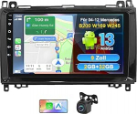 Android autoraadio 04-12 Mercedes-Benz B200 jaoks, A/B/V Classe Sprinter 2500 3000, koos Carplay Android auto 9-tollise puuteekraaniga GPS navigatsioon DSP WiFi Bluetooth EQ HiFi Mirror Link AHD kaamera, 2+32G