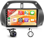 8 s&uuml;damikud 6+128G traadita Carplay Android autoraadio Toyota RAV4 2001-2006 9-tolline puuteekraaniga raadio koos Android auto peeglilinkiga Bluetooth FM/RDS/EQ/DSP WiFi GPS navigatsioon tagurduskaameraga