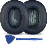 Asendatavad k&otilde;rvapadjad JBL E65 (E65BT E65BTNC)/Live 650 (650NC 650BTNC)/Live 660 (660NC 660BTNC)/Duet NC Over-Ear k&otilde;rvaklappide k&otilde;rvapadjad Pehme nahast k&otilde;rvapadjad M&uuml;raeristav vaht Sinine