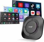 CarlinKit Aibox-Plus Android 13.0 adapter, 8+128 GB eraldiseisev s&uuml;steem, juhtmeta CarPlay ja Android auto, 3-in-1 multimeedia box autodele koos juhtmega CarPlay'ga
