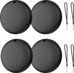 Smart Tracker Tag Androidile, Google Find My Device rakendusega &uuml;hilduv v&otilde;tmeotsija (ainult Android), Bluetooth-v&otilde;tmehoidja jalgratastele, pagasile, rahakottidele ja kohvritele, must, 4i pakett