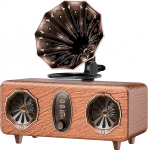 FREEFISH Retro Bluetooth-k&otilde;lar, Vintage FM-raadio, tugi TF Card/AUX/USB, kaasaskantav traadita k&otilde;lar iPhone'ile, Androidile, 5W k&otilde;lar, Bluetooth 5.3, 1800mAh aku (AS36)