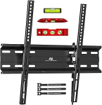 Maclean universaalne teleri seinakinnitus 32-70-tollise OLED/QLED/LCD/LED/Plasma jaoks - veev&auml;lja ja kaablikinnitus - Maksimaalne koormus 45 kg - VESA 100 x 100 kuni 400 x 400 mm - Kallutatav ja vastupidav | MC-748A