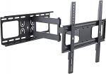 PureMounts TV Halterung mit 62-475mm Wandabstand, Neigbar 10&deg;/-20&deg;, Schwenkbar 90&deg;/-90&deg;, Belastbar kuni 50kg, Vesa kuni 400x400, schwarz