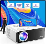 &Uuml;hildub Netflixi ja Electric 6D/4P fookusega: 30000L miniprojektor WiFi ja Bluetoothiga 1080p projektor 210&deg; p&ouml;&ouml;rleva statiiviga, automaatse keystone'i korrektsiooniga, tolmufiltri ja soojus&uuml;lekandes&uuml;steemiga.