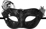 OIDEA Damen Venezianische Maske mit Strass: Sexy Schwarz Gold Silber Metall Augenmaske Maskerade f&uuml;r Karneval Maskenball Party Abschlussball Kost&uuml;m Cosplay