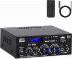 BT-398A HiFi v&otilde;imendi Bluetooth 5.0 Stereo Audio v&otilde;imendi 2.0 kanaliga 60W + 60W digitaalne v&otilde;imendi Echo Sub Sound Amplifier vastuv&otilde;tja w / FM raadio SD / USB MIC passiivse k&otilde;lariga