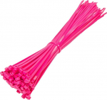 Kafton 100 tk roosa fluorestseeruv kaablisidemed Nailon plastist kaablisidemed 300mm x 4.8mm