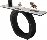Moderner Eingangstisch, schmaler Konsolen-Sofatisch, Flur-Foyertisch mit Metallrahmen, leicht zu montierender Eingangstisch f&uuml;r das Wohnzimmer, wei&szlig;, 100 cm