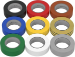 VDE-sertifitseeritud elektrikute lint, PVC isolatsioonilint, 15 mm x 10 m, DIN EN 60454-3-1, 9 v&auml;rvi.
