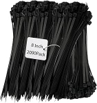 2000tk 8" must nailonist kaablisidemed 200 x 3.6mm raskeveokite iselukustuv kaablisidemed kodukontori garaažit&ouml;&ouml;koja jaoks