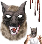 Werewolfi kost&uuml;&uuml;mi peamask, Horror Werewolfi peamask, Werewolf Holloween Horror Mask, Halloween Wolf Head Mask t&auml;iskasvanutele ja lastele, Cosplay, karnevalipidu