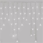 EMOS LED Icicle Fairy Lights, 5 m j&otilde;uluvalgused + 5 m kaabel, 8 valgusrežiimi, kaugjuhtimispult ja toiteallikas koos taimeriga, 300 LED-i, IP44 sise- ja v&auml;litingimustes kasutamiseks, jaheda valgega