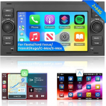 2+64G Android 13 autoraadio Ford Transit Fiesta Focus Galaxy Mondeo Fusion Kuga C-Max S-Max Connect koos Carplay & Android autoga - 7-tolline raadiotugi WiFi GPS SWC + tagurduskaamera & mikrofoniga
