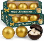 Komplekt &scaron;okolaadipall Mini vahukommidega t&auml;idetud kuuma &scaron;okolaadi jaoks, Magic Dark Chocolate Ball, joogi &scaron;okolaadi kui &scaron;okolaadipall (3 kasti - kokku 9 palli)