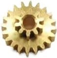 Motor Pinion, Gear, Modular Pinion, 2 Pieces Duplex Gears 0.2 Module 10T 20T Dual Metal Copper Gear 1 mm Bore GS (10 20 Teeth 1 mm)
